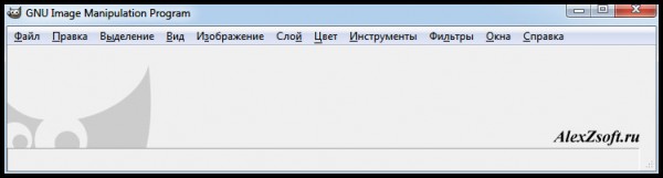 Главное окно программы gimp